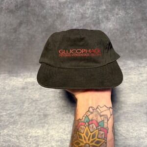 Vintage Glucophage Metformin Pharma Promo Hat Black Snapback Cap OSFA Diabetes
